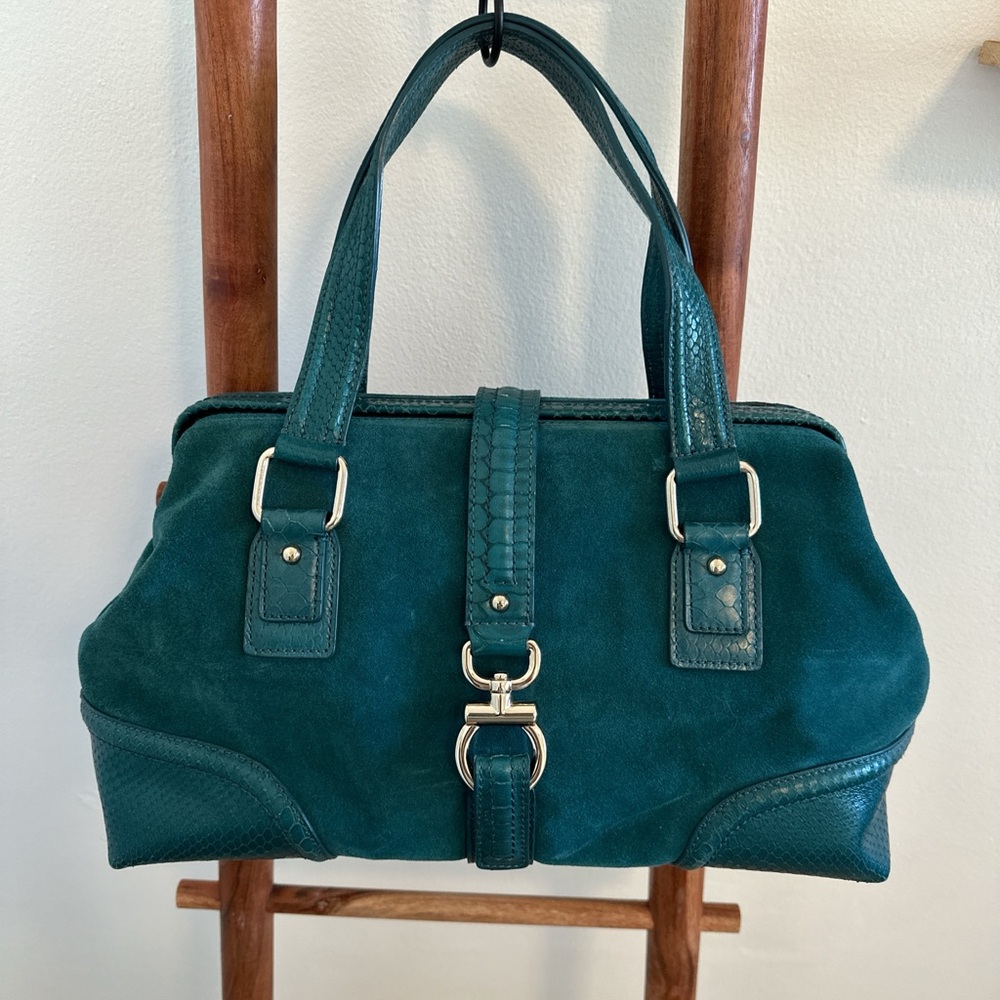 Vintage suede crossbody bag